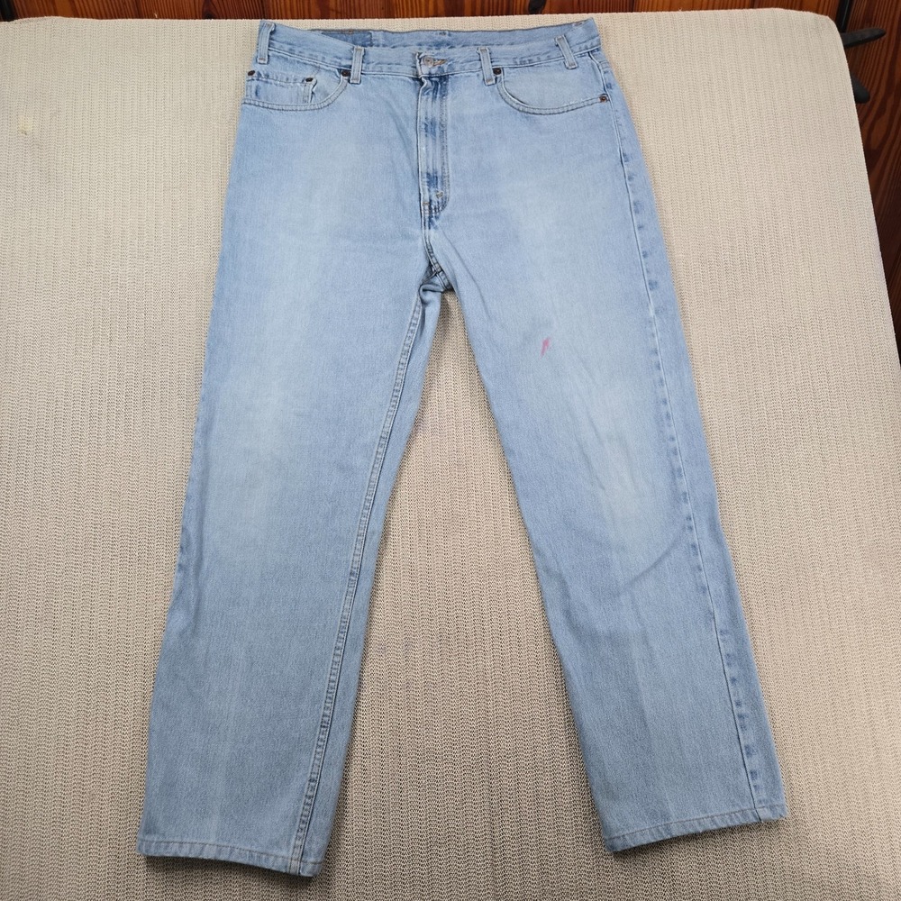 Vintage Levi's 505 Jeans Mens 38x32 Blue Denim Straight Leg Regular Fit Batwing